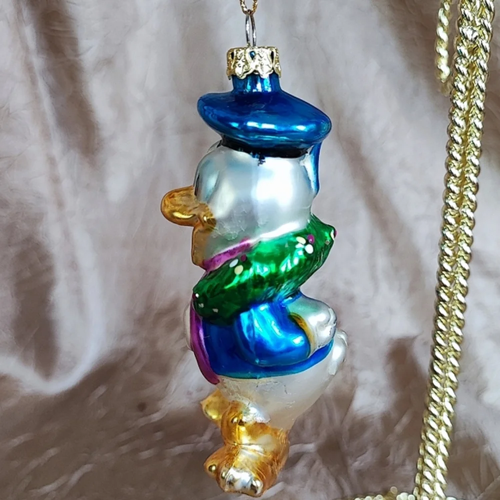 Donald Duck Mercury Blown Glass Figural Disney Vintage Christmas Tree Ornament